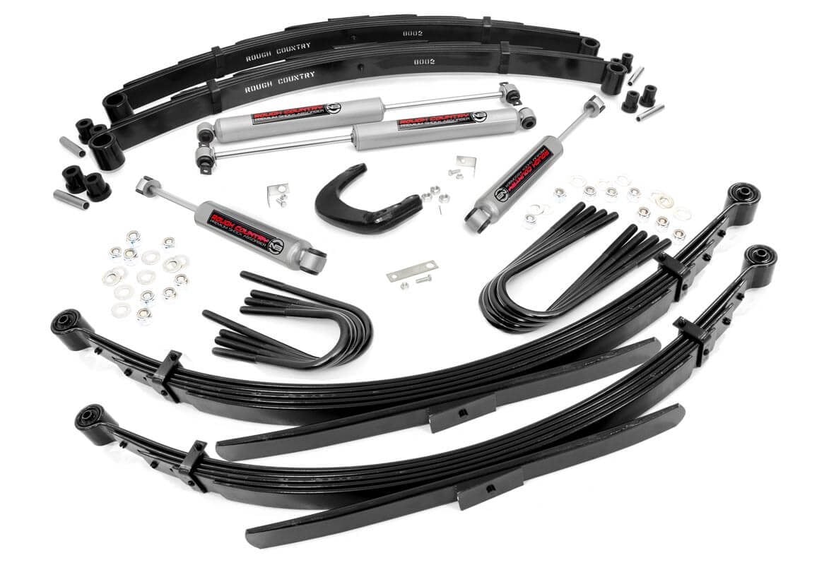 Chevrolet V1500 Suburban Suspension Lift Kit - Rear - Rough Country - 4 Inch, N3 Series Shocks - '89-'91